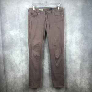 AG‎ Adriano Goldschmied Jeans Womens 28 The Stilt Cigarette Leg Cotton Purple